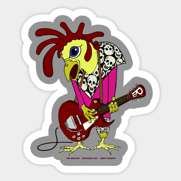 The Rooster Sticker by spiralsaint